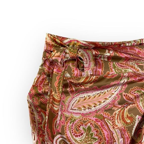 Baiia Isla Wrap Skirt Barcelona Pink Green Paisley Print - Picture 4 of 8